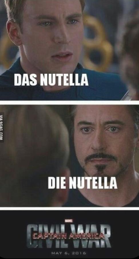 VIA 9GAG.
DAS NUTELLA
DIE NUTELLA
GAMIN
VIL WAN
MAY 6, 2016