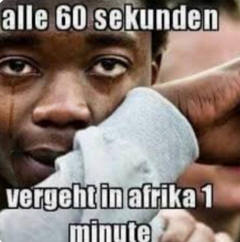 alle 60 sekunden
vergeht in afrika 1
minute