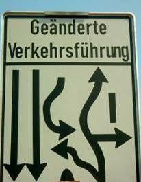 Geänderte
Verkehrsführung