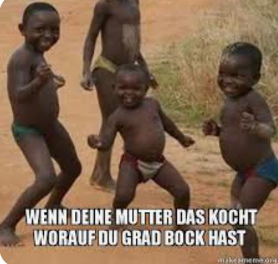 WENN DEINE MUTTER DAS KOCHT
WORAUF DU GRAD BOCK HAST
makeameme.org