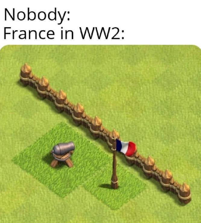 Nobody:
France in WW2: