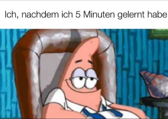 Ich, nachdem ich 5 Minuten gelernt habe