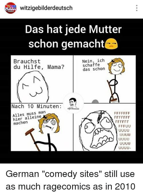 Ein Comic zeigt in vier Bildern eine Mutter. Im ersten Bild fragt ein Kind, ob die Mutter Hilfe braucht. Im zweiten Bild lehnt die Mutter ab. Im dritten Bild ist sie genervt, weil sie doch alles alleine machen muss. Im vierten Bild ist sie wütend.