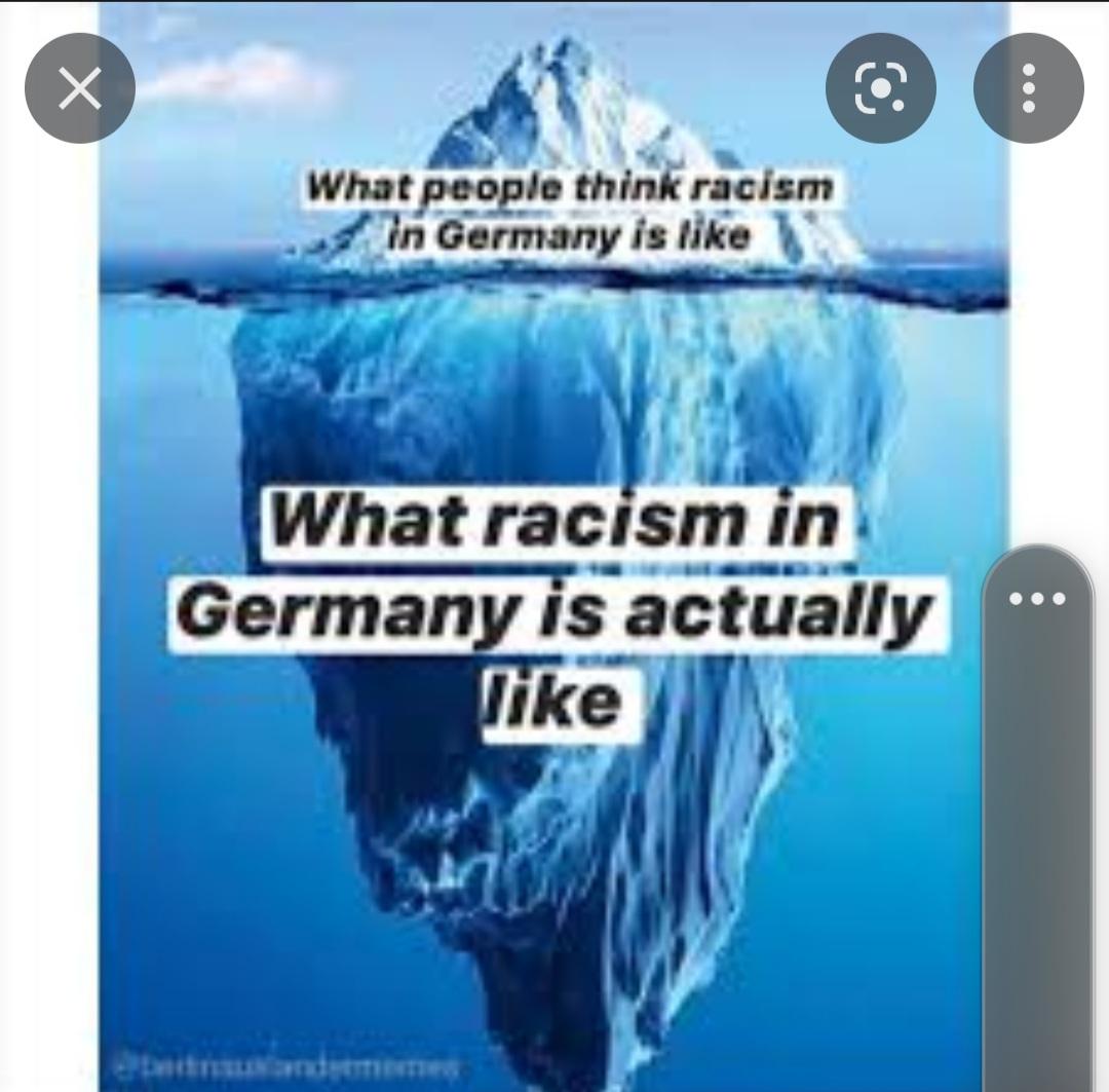 X
What people think racism
in Germany is like
O
What racism in
Germany is actually
like
andeememed