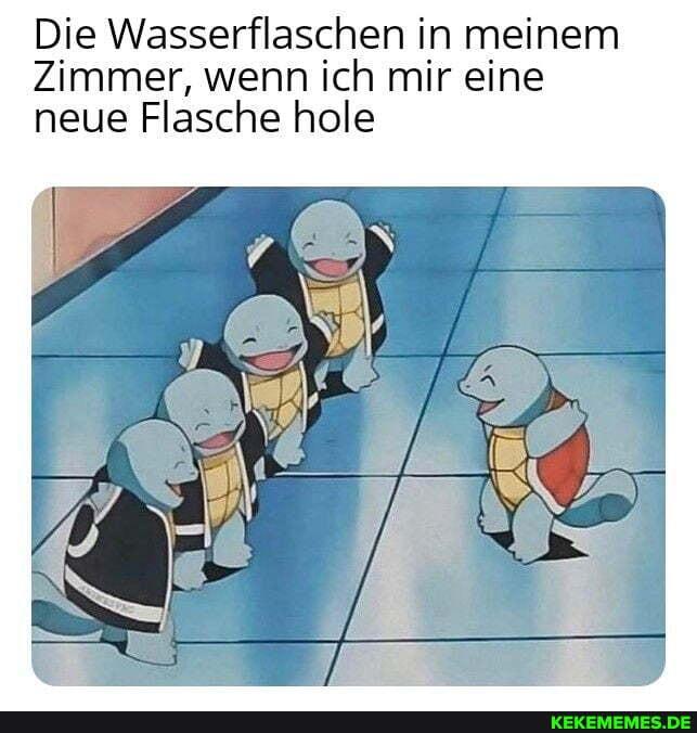 Die Wasserflaschen in meinem
Zimmer, wenn ich mir eine
neue Flasche hole
KEKEMEMES.DE