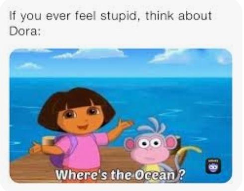 If you ever feel stupid, think about
Dora:
Where's the Ocean?
18