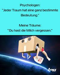 Psychologen:
"Jeder Traum hat eine ganz bestimmte
Bedeutung."
Meine Träume:
"Du hast die Milch vergessen."
S
taff