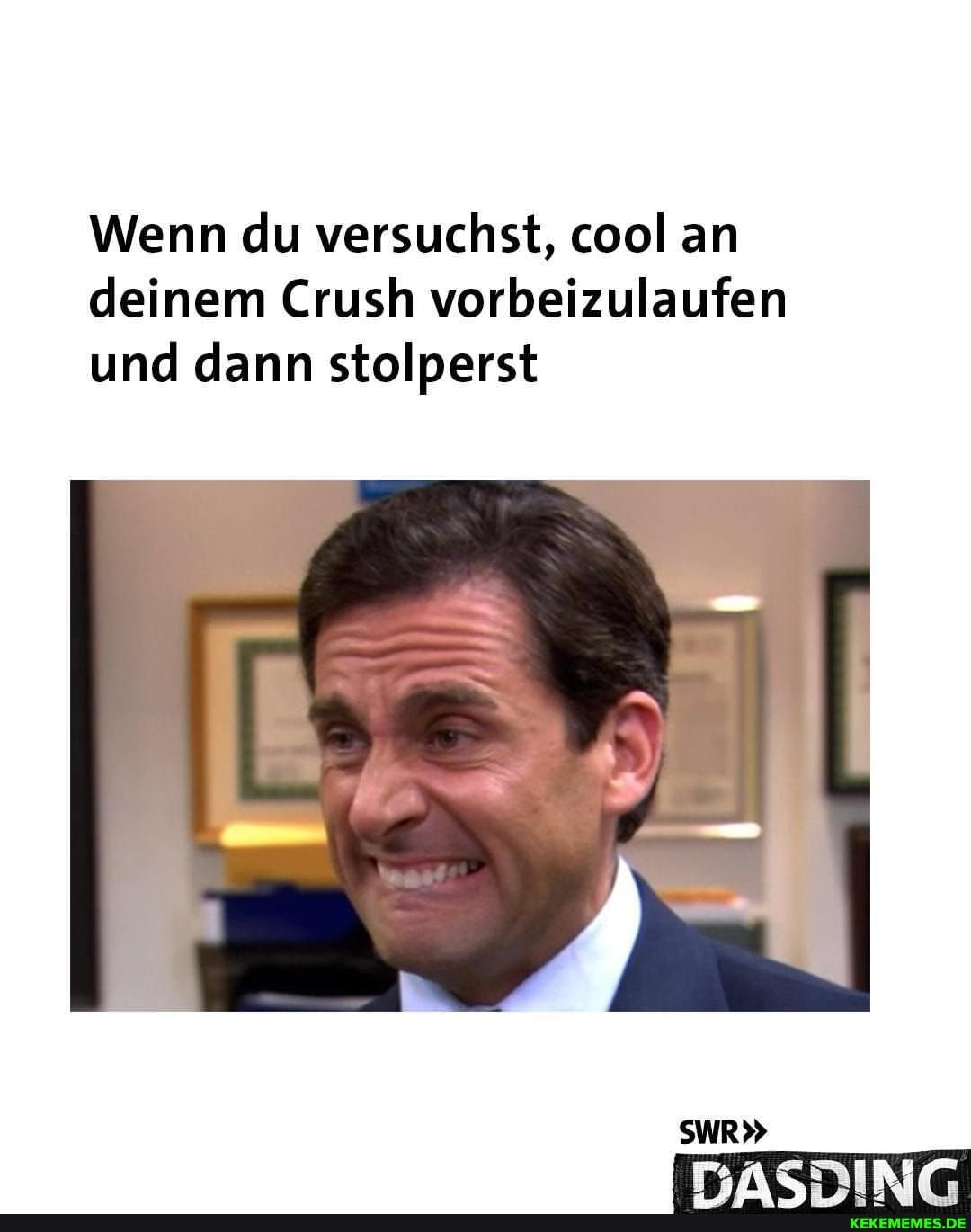 Wenn du versuchst, cool an
deinem Crush vorbeizulaufen
und dann stolperst
SWR>>>
DASDING
KEKEMEMES.DE