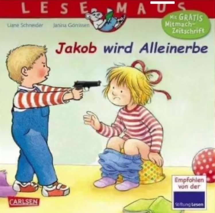 LESE MA
Liane Schneider Janina Gorrissen
***
CARLSEN
Mit GRATIS
Mitmach-
Zeitschrift
Jakob wird Alleinerbe
MAUS
te
Empfohlen
von der
Stiftung Lesen