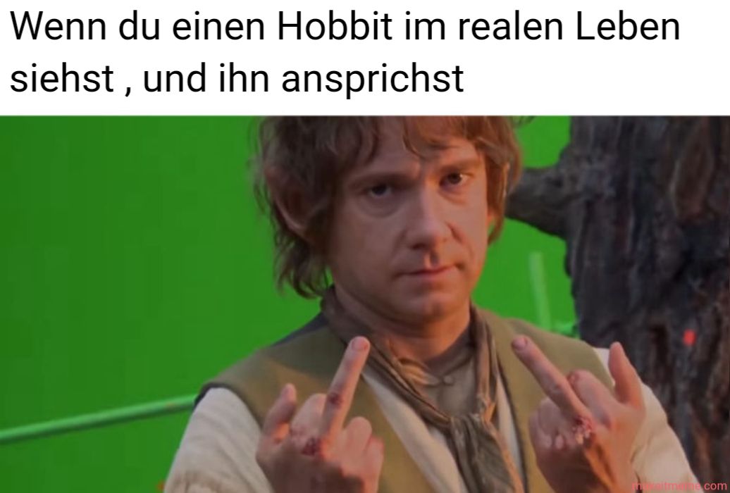 Wenn du einen Hobbit im realen Leben
siehst, und ihn ansprichst
aitmene.com