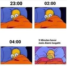 23:00
04:00
02:00
5 Minuten bevor
mein Alarm losgeht: