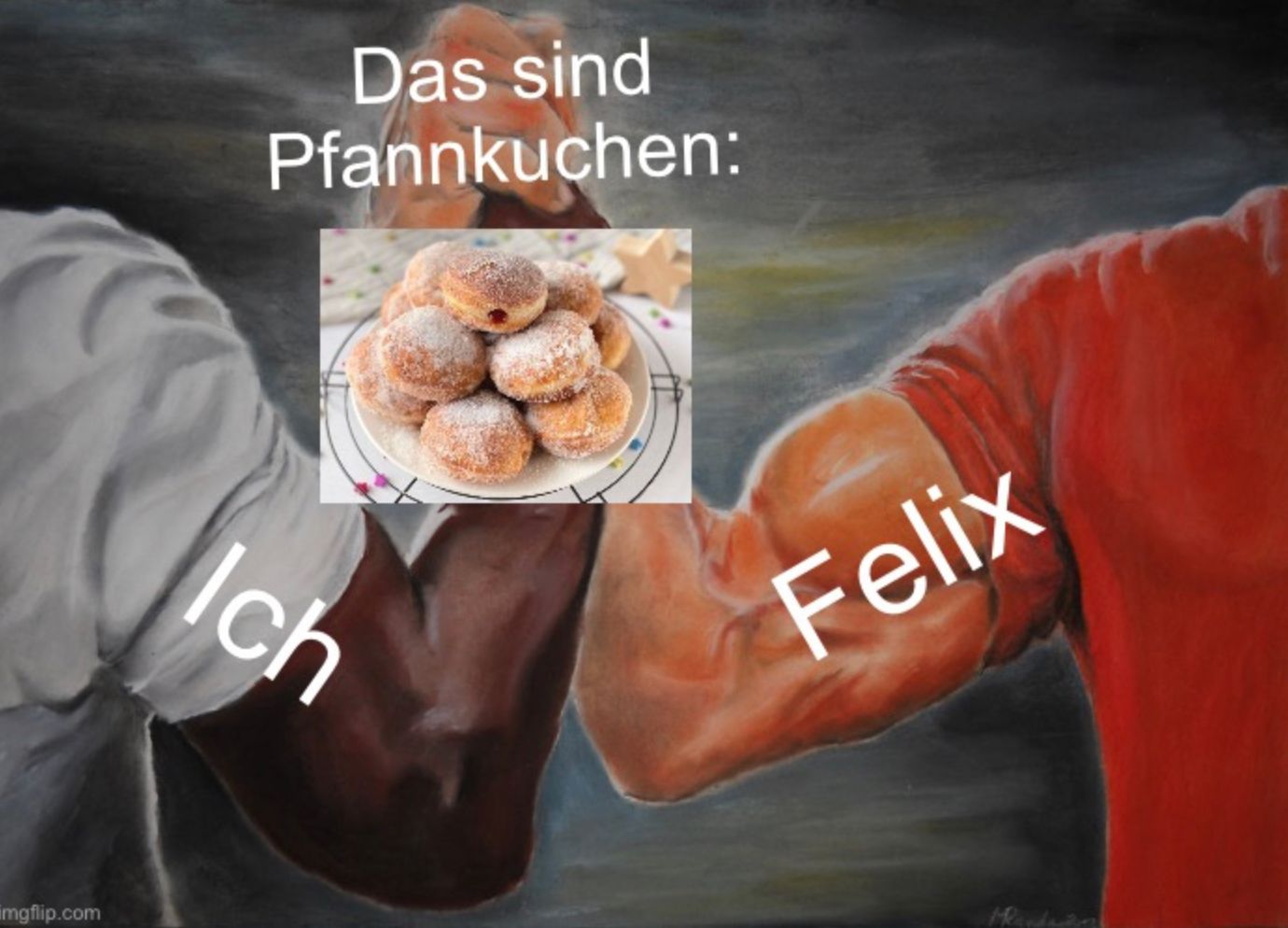 imgflip.com
Das sind
Pfannkuchen:
Ich
Felix