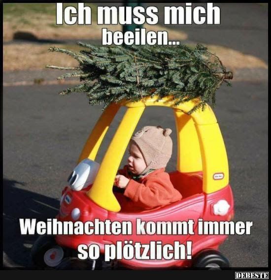 Ich muss mich
beeilen...
Weihnachten kommt immer
so plötzlich!
DEBESTE