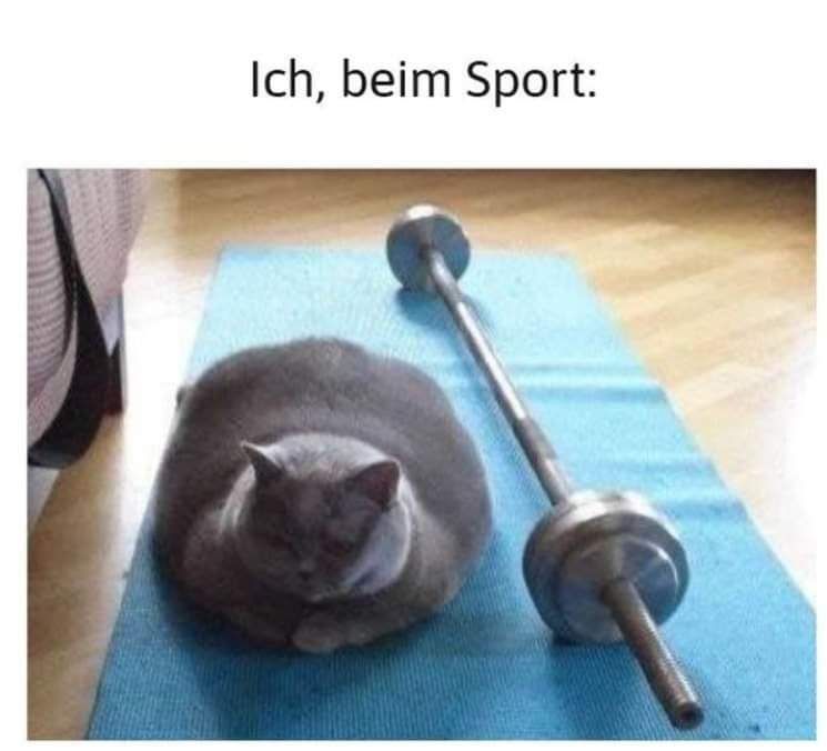 Ich, beim Sport: