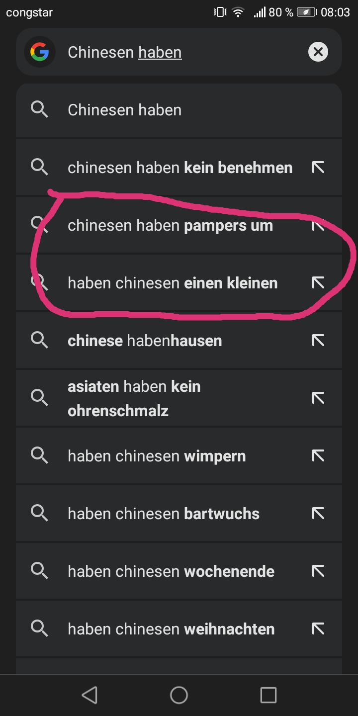 congstar
Chinesen haben
Q Chinesen haben
Q chinesen haben kein benehmen
Q
}]{ = | 80 % |
chinesen haben pampers um
haben chinesen einen kleinen
Q chinese habenhausen
asiaten haben kein
ohrenschmalz
haben chinesen wimpern
Qhaben chinesen bartwuchs
Qhaben chinesen wochenende
haben chinesen weihnachten
08:03
X
기
71
K
K
K