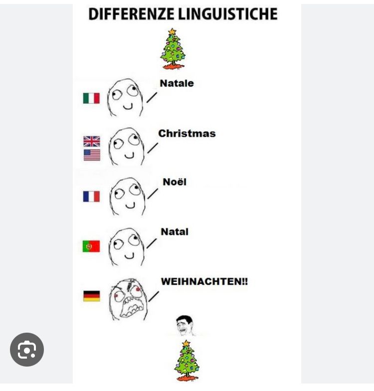 C
DIFFERENZE LINGUISTICHE
S
Natale
Christmas
Noël
Natal
WEIHNACHTEN!!