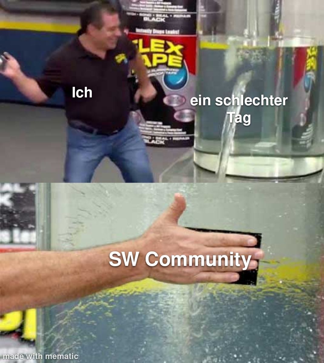 21
Ich
made with mematic
4
LEX
APE
REPAIR
ein schlechter
Tag
SW Community