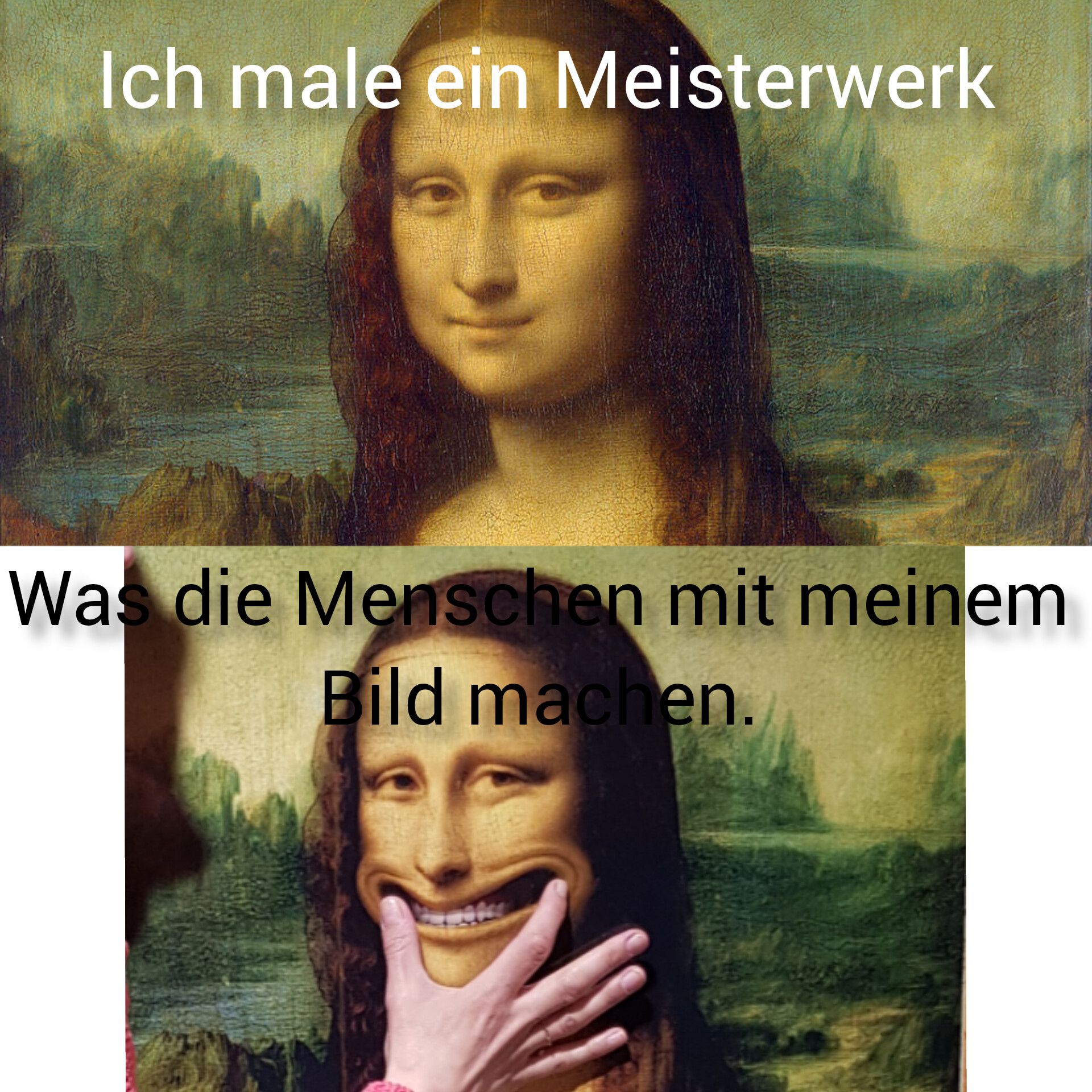 Ich male ein Meisterwerk
Was die Menschen mit meinem
Bild machen.