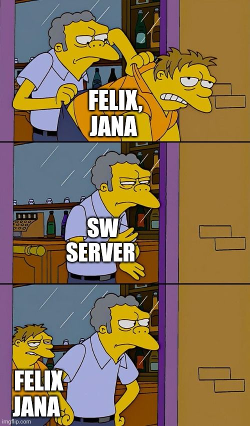 FELIX
JANA

FELIX,
JANA
SW
SERVER