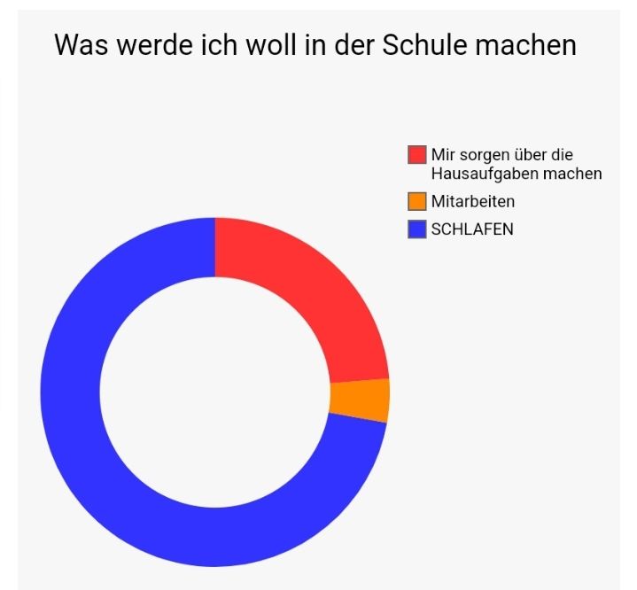 Was werde ich woll in der Schule machen
O
Mir sorgen über die
Hausaufgaben machen
Mitarbeiten
SCHLAFEN