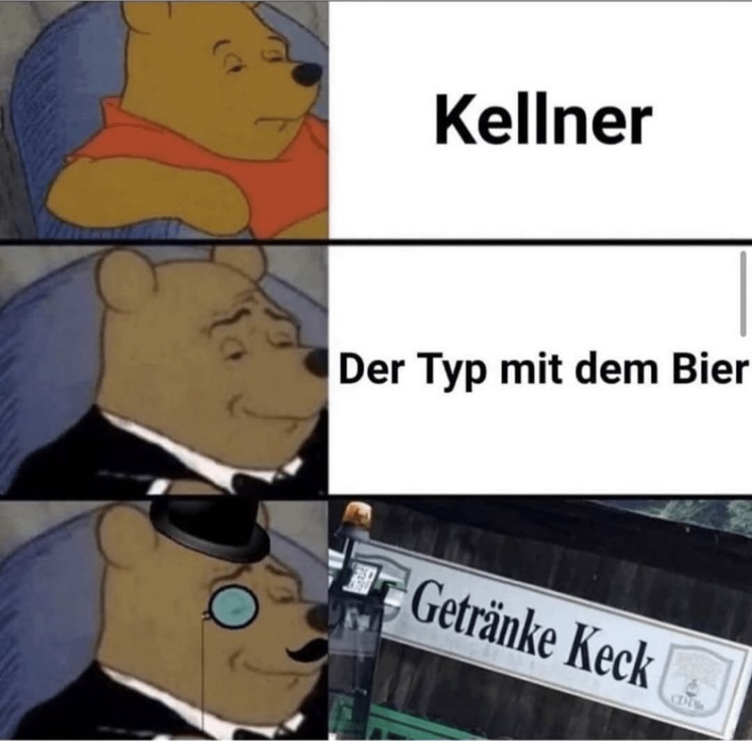 Kellner
Der Typ mit dem Bier
Getränke Keck
CDPS