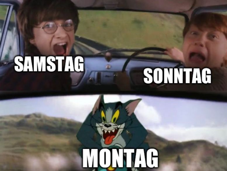 SAMSTAG
VA
SONNTAG
MONTAG