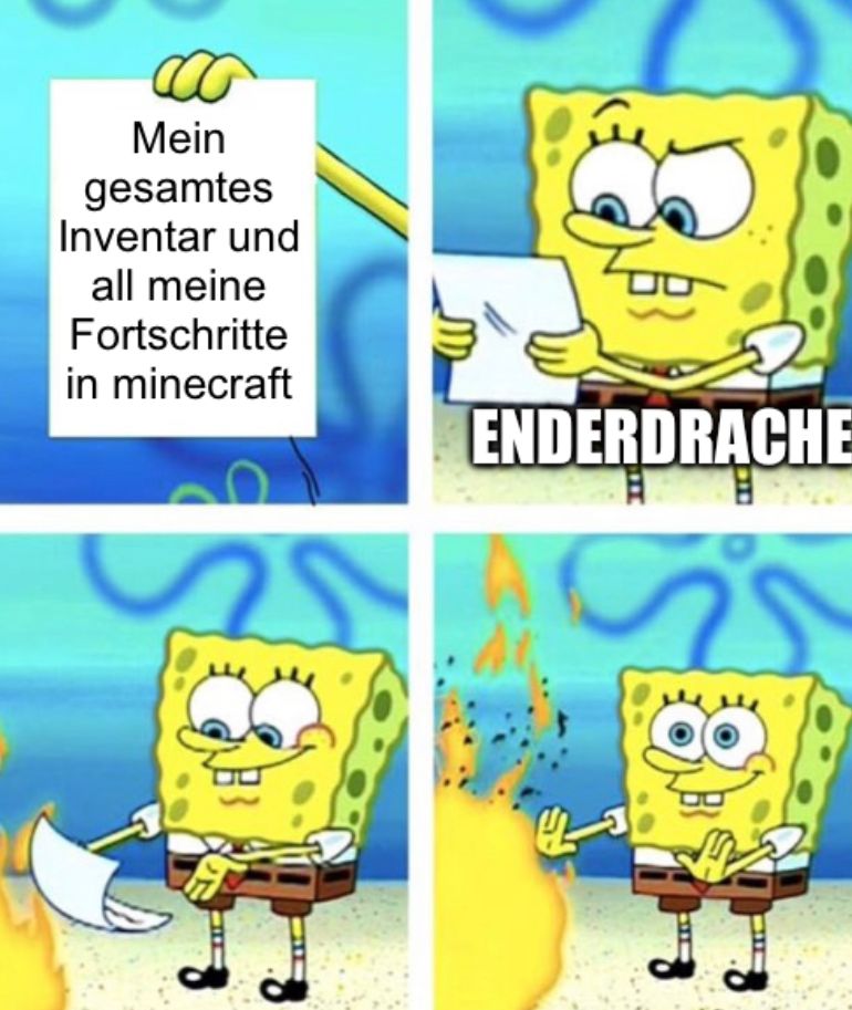 Co
Mein
gesamtes
Inventar und
all meine
Fortschritte
in minecraft
ENDERDRACHE