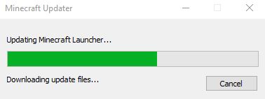 Minecraft Updater
Updating Minecraft Launcher...
Downloading update files...
Cancel
X
