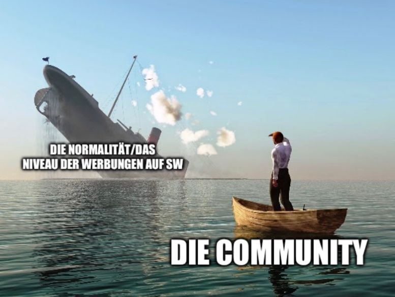 DIE NORMALITÄT/DAS
NIVEAU DER WERBUNGEN AUF SW
DIE COMMUNITY