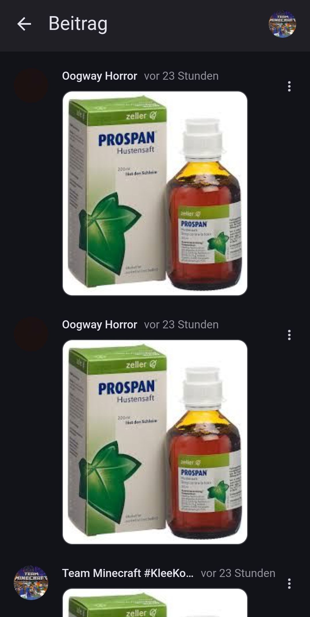 ←
TERM
MINECRAFT
Beitrag
Oogway Horror vor 23 Stunden
shuun
zeller
htun
PROSPAN
Hustensaft
200M
1st den Schlei
Oogway Horror vor 23 Stunden
zeller
PROSPAN
Hustensaft
200M
1st den Schlei
eller
PROSPAN
zeller
eller
PROSPAN
265
TERM
MINECRAFT
Team Minecraft #KleeKo... vor 23 Stunden
:
...
: