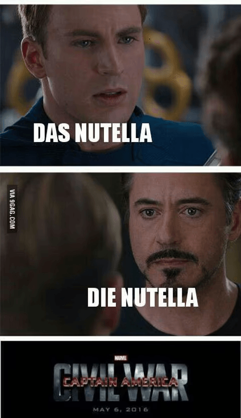 VIA 9GAG.COM
DAS NUTELLA
DIE NUTELLA
HARME
CAPTAIN AMERICA
MAY 6, 2016