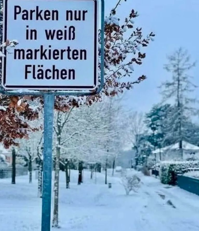 Parken nur
in weiß
markierten
Flächen