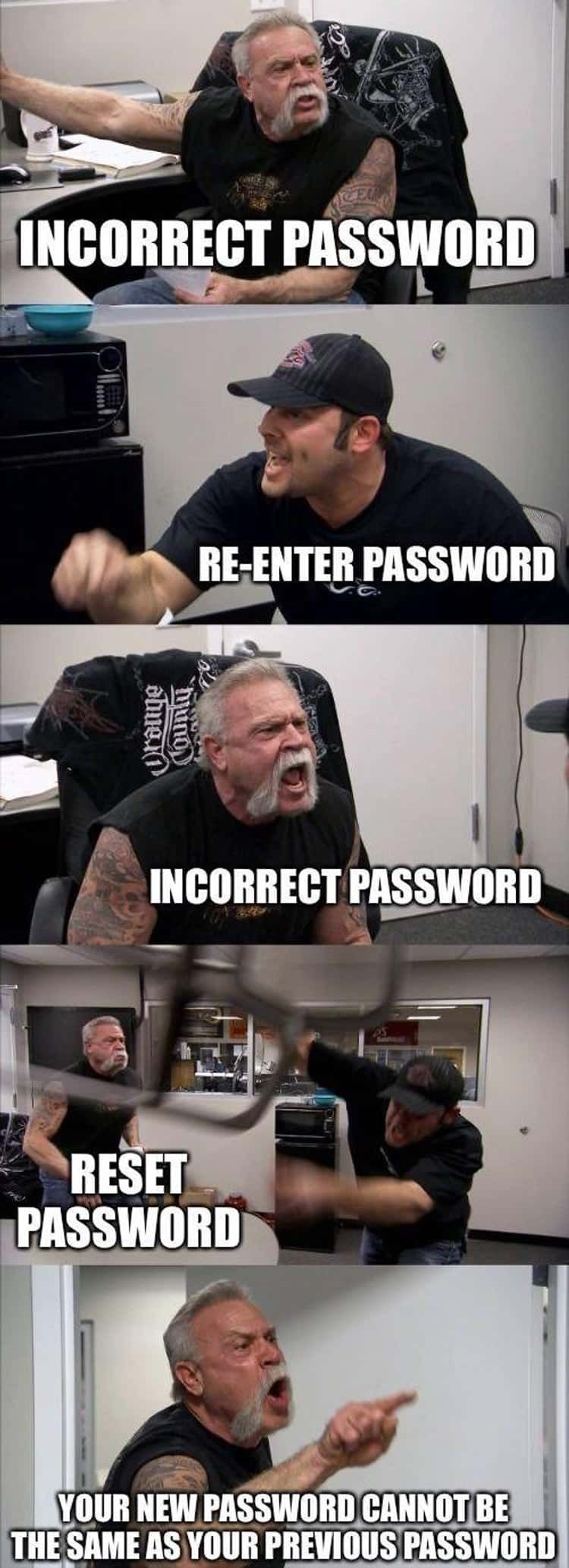 INCORRECT PASSWORD
Orange
huno
aco
RE-ENTER PASSWORD
INCORRECT PASSWORD
RESET
PASSWORD
YOUR NEW PASSWORD CANNOT BE
THE SAME AS YOUR PREVIOUS PASSWORD