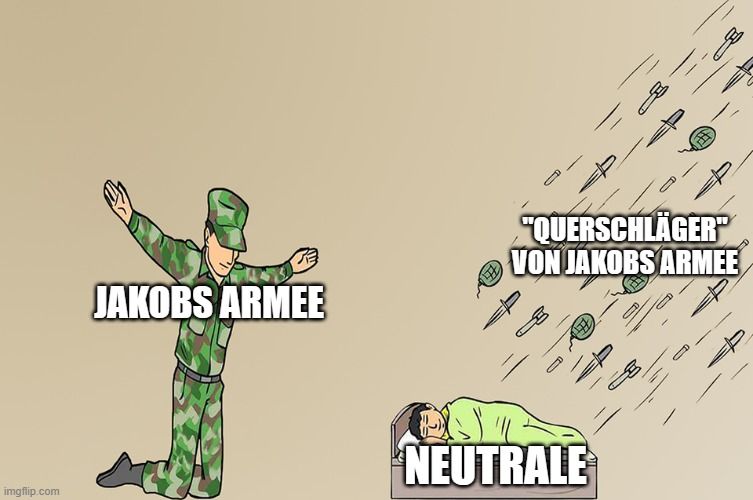 
JAKOBS ARMEE
J
B
NEUTRALE
J
C
"QUERSCHLÄGER
VON JAKOBS ARMEE
C
-
B
8
D