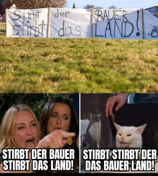 Stirbt der
BAUER
Stirbt das LAND!&
STIRBT DER BAUER STIRBT STIRBT DER
STIRBT DAS LAND! DAS BAUER LAND!