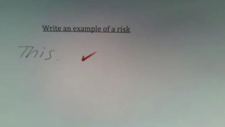 Write an example of a risk
This.