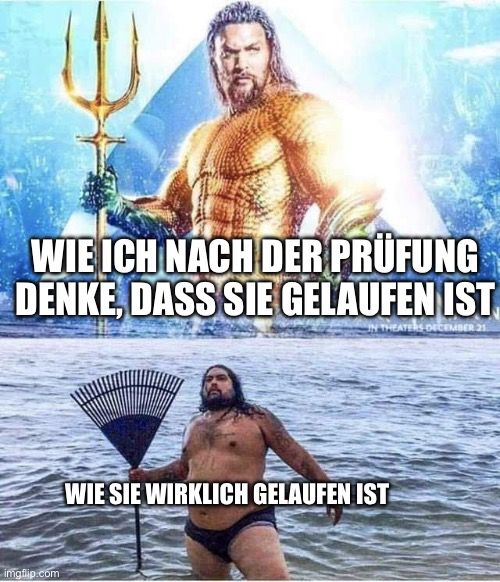 WIE ICH NACH DER PRÜFUNG
DENKE, DASS SIE GELAUFEN IST
DECEMBER 21

WIE SIE WIRKLICH GELAUFEN IST
WIYE