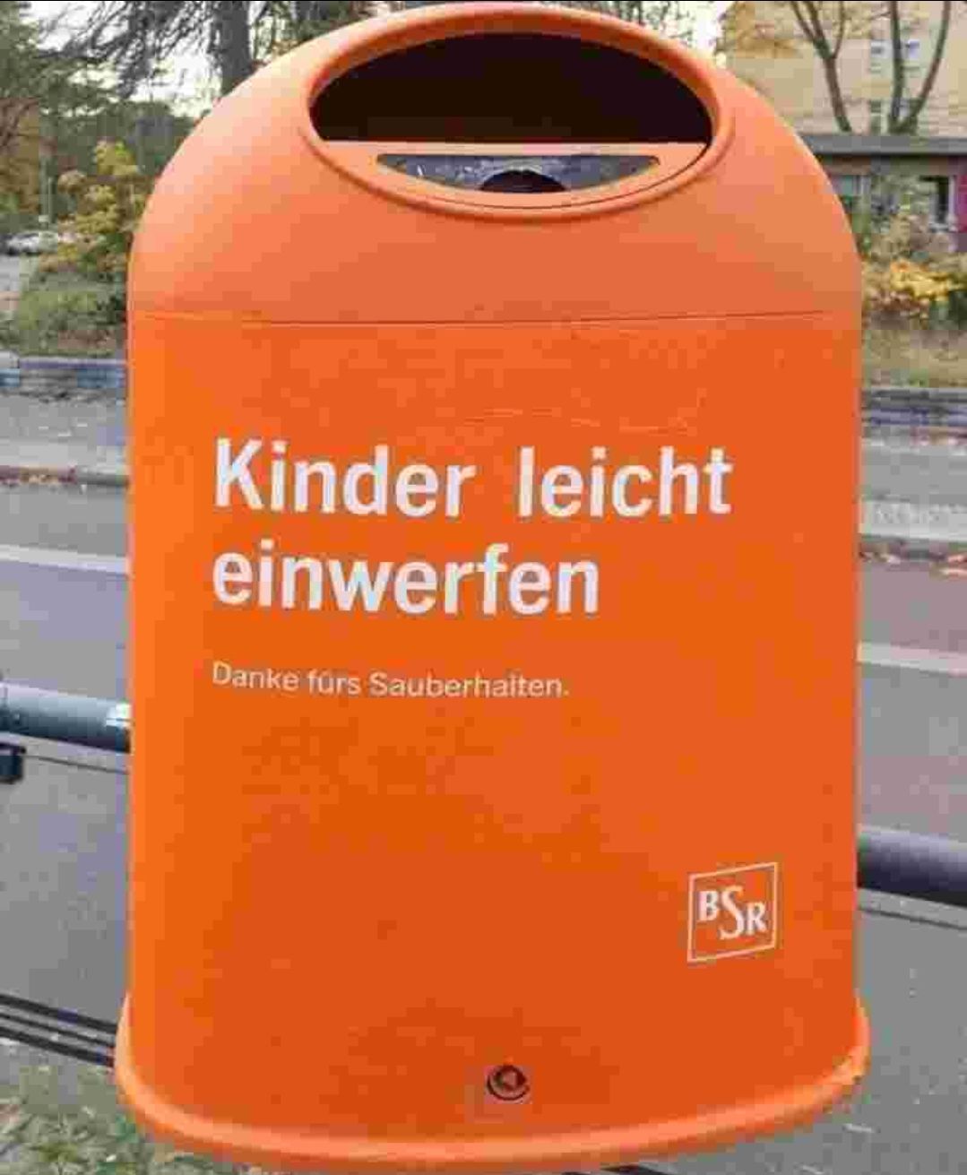 Kinder leicht
einwerfen
Danke fürs Sauberhaiten.
BSR