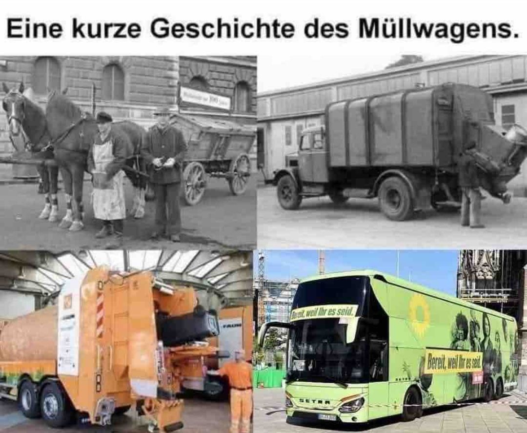 Eine kurze Geschichte des Müllwagens.
FRON
fat weil Ihr es seid
Bereit, weil es sei