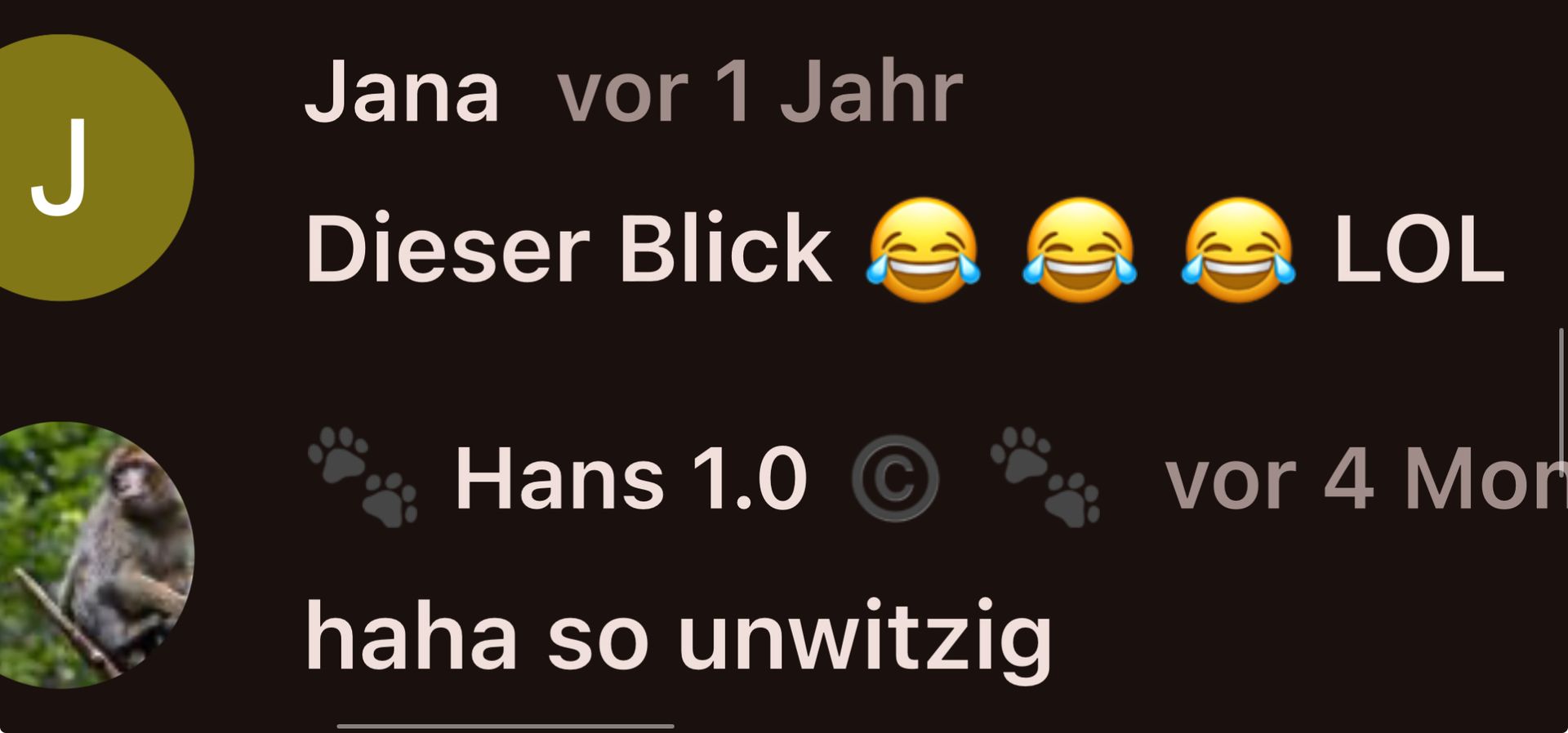 J
Jana vor 1 Jahr
Dieser Blick
Hans 1.0 C
haha so unwitzig
LOL
vor 4 Mor