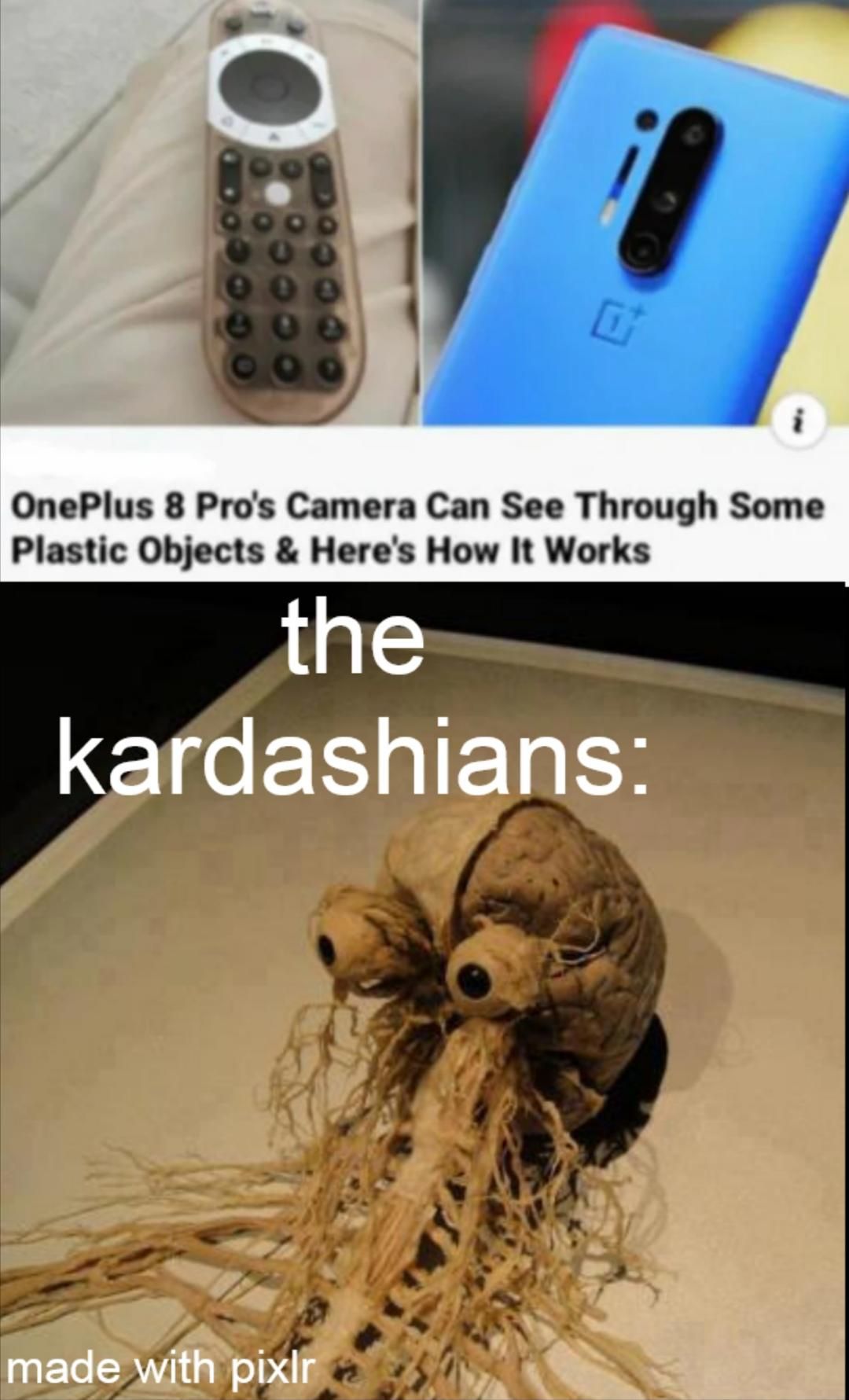 i
OnePlus 8 Pro's Camera Can See Through Some
Plastic Objects & Here's How It Works
the
kardashians:
made with pixlr