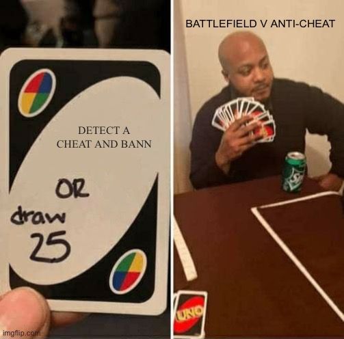 DETECT A
CHEAT AND BANN
OR
draw

25
BATTLEFIELD V ANTI-CHEAT
UNO