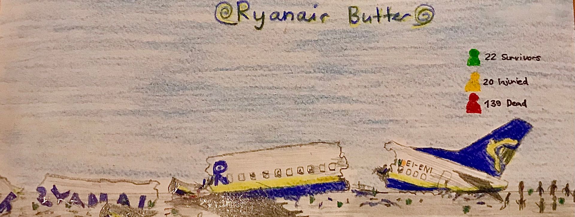 AMAD
@Ryanair Butter @
EI-ENT
0003
22 Survivors
20 junied
139 Dead