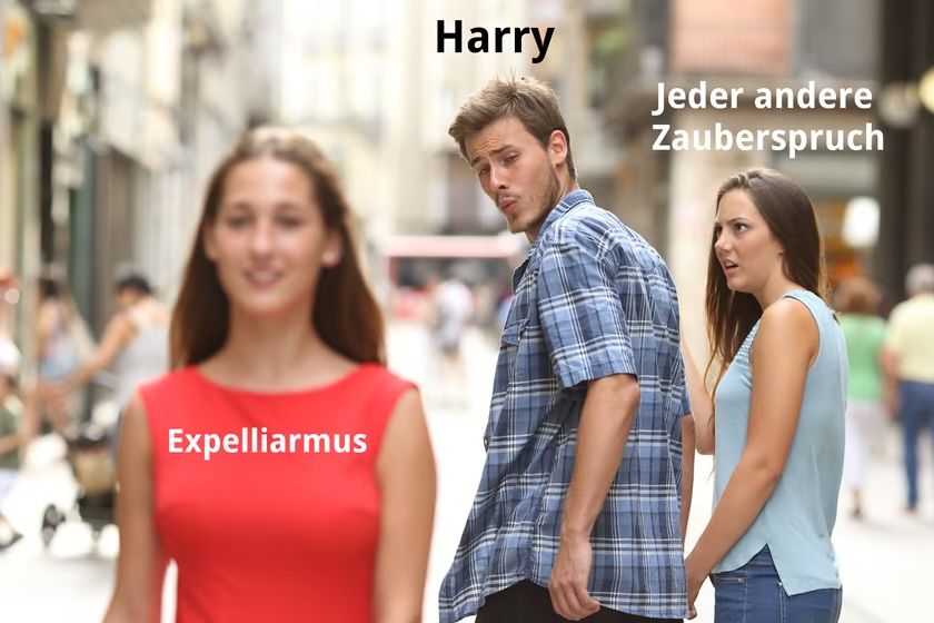 Expelliarmus
Harry
Jeder andere
Zauberspruch