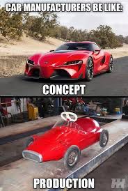 CAR MANUFACTURERS BE LIKE
CONCEPT
PRODUCTION H