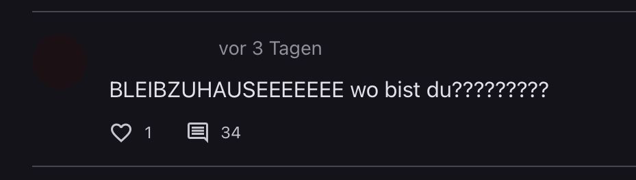 vor 3 Tagen
BLEIBZUHAUSEEEEEEE wo bist du?????????
1
34