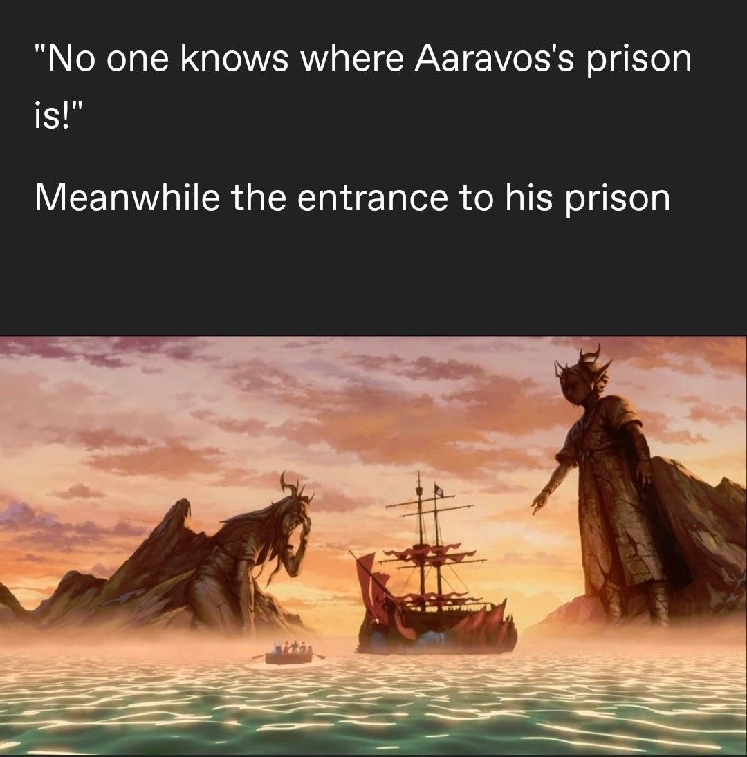 "No one knows where Aaravos's prison
is!"
Meanwhile the entrance to his prison