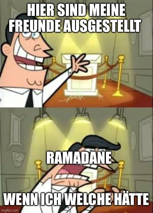 HIER SIND MEINE
FREUNDE AUSGESTELLT
RAMADANE
WENN ICH WELCHE HÄTTE
