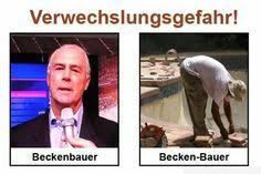 Verwechslungsgefahr!
Beckenbauer
Becken-Bauer