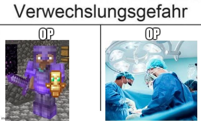 Verwechslungsgefahr

OP
OP